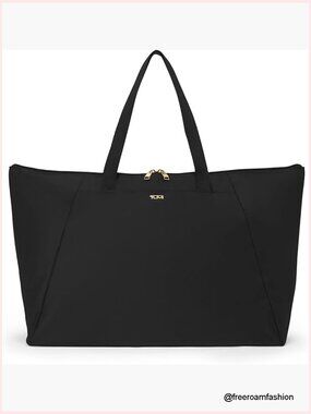 Packable Travel Tote Bag with Zip Pouch, Lightweight Nylon, Hobo Style